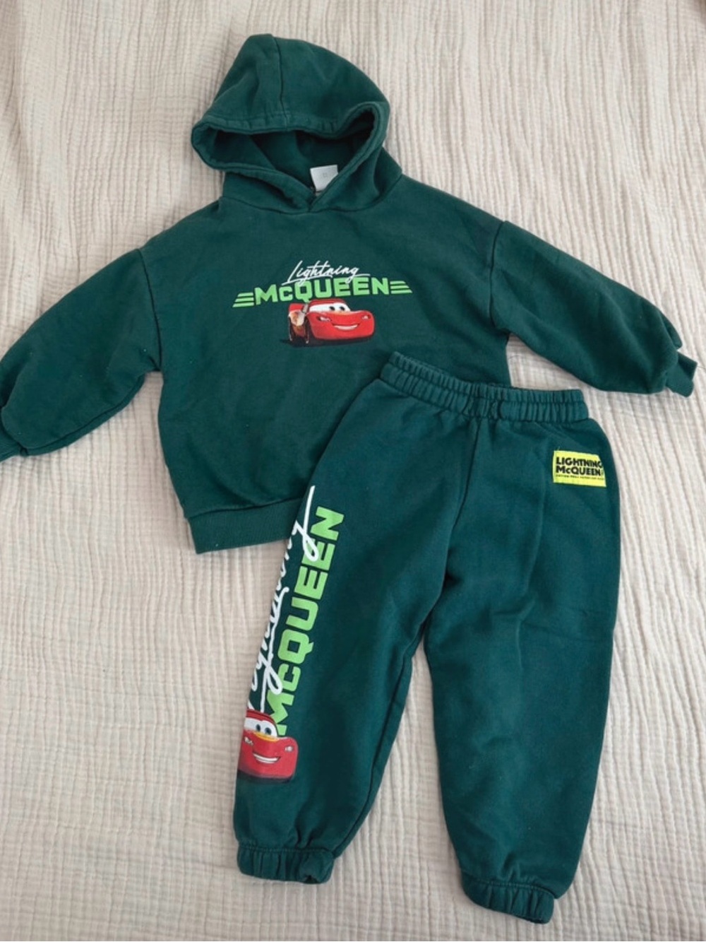 Zara Cars Lightning McQueen Green Sweat Set